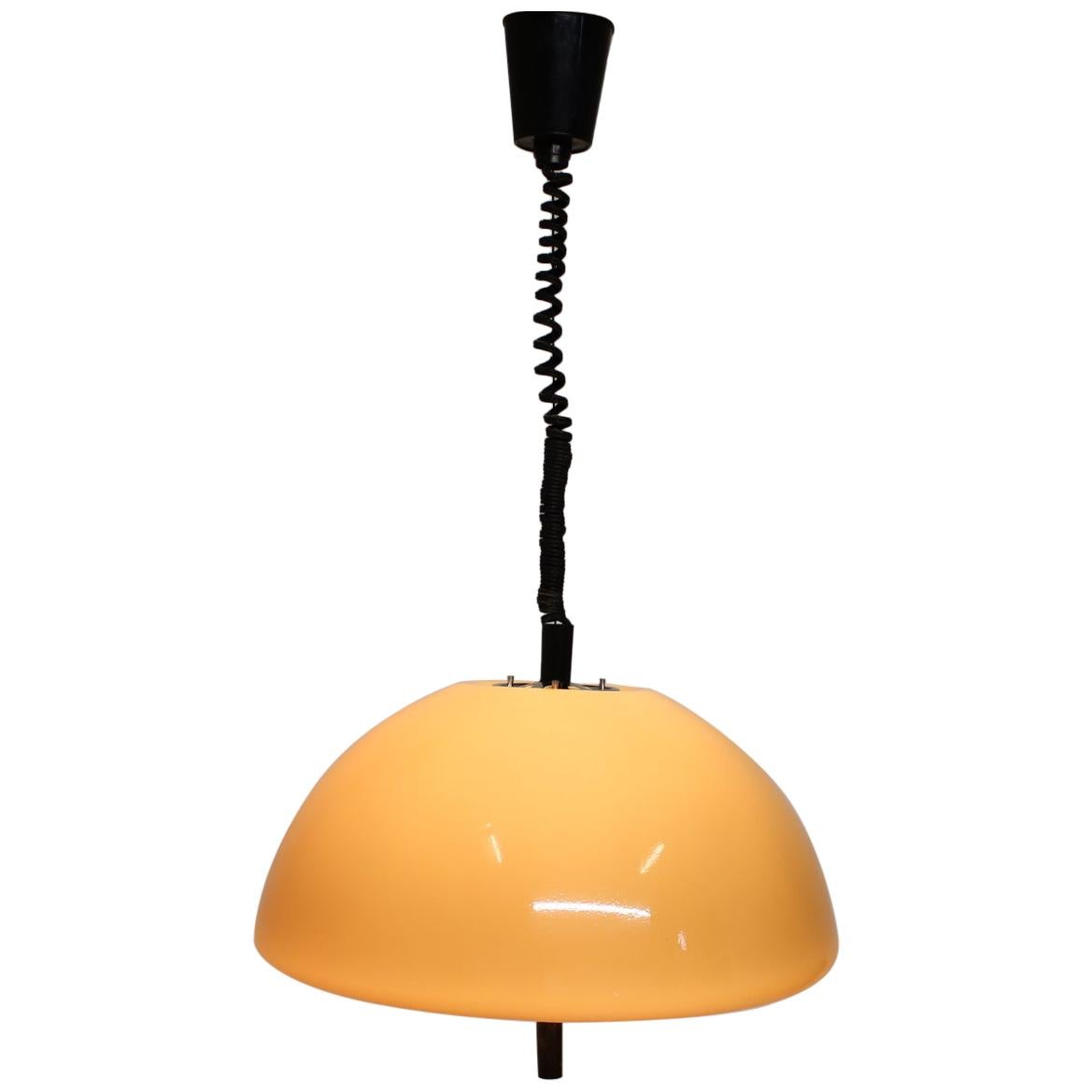 Midcentury Pendant Designed by Harvey Guzzini for Meblo, Space Age, 1970s For Sale
