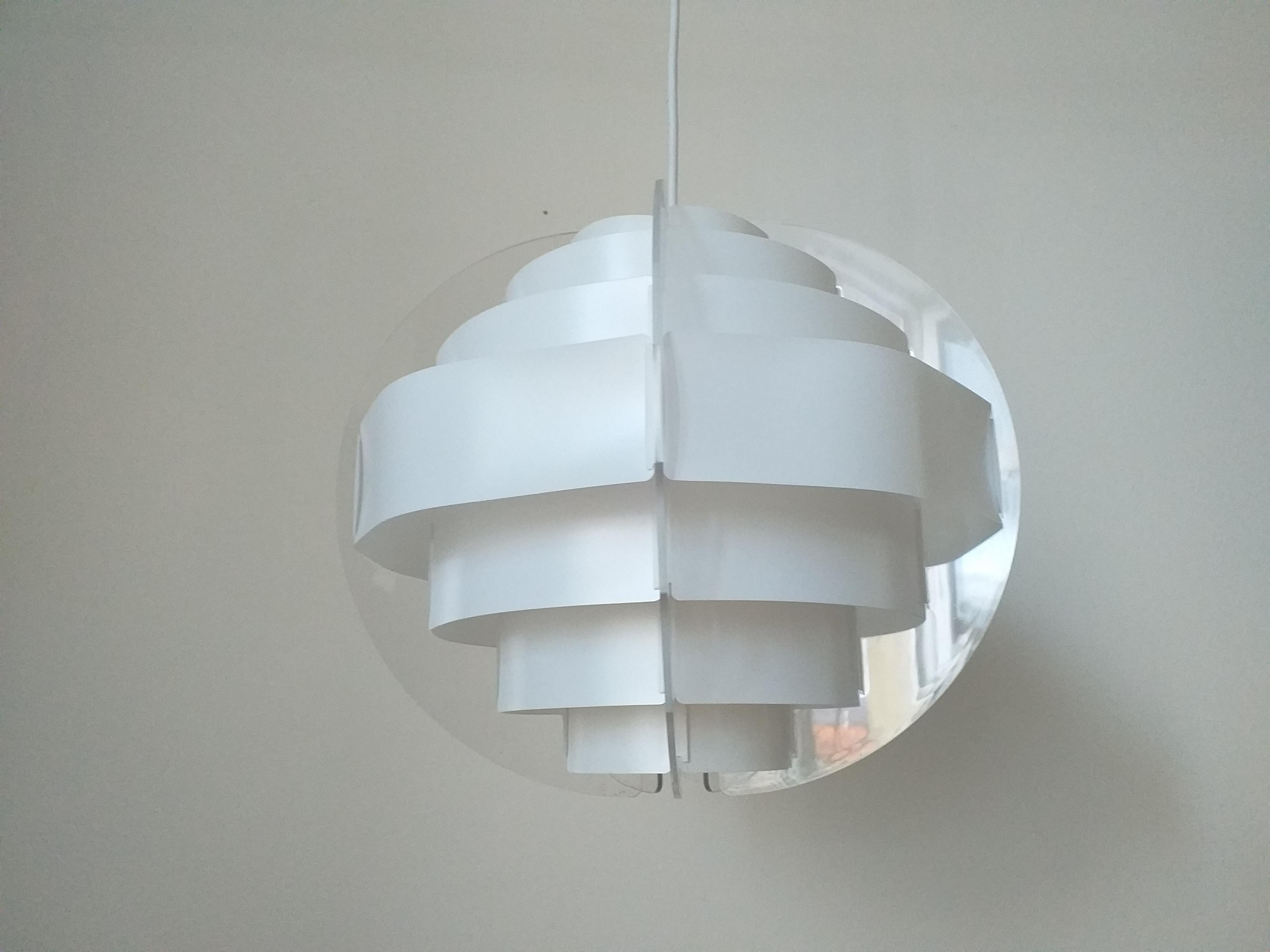 Midcentury Pendant Designed by Preben Jacobsen & Flemming Brylle, Denmark, 1970s 4