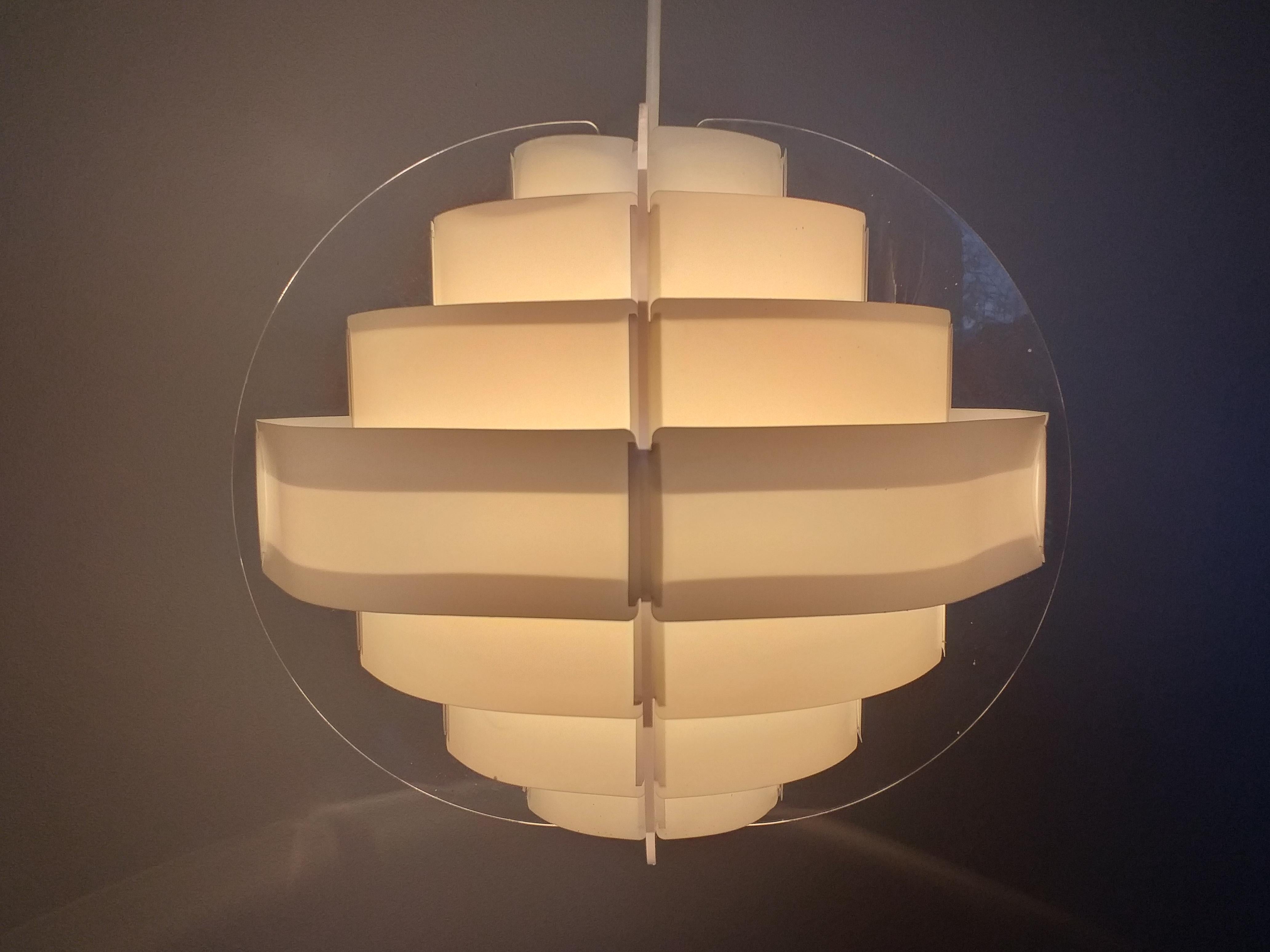 Midcentury Pendant Designed by Preben Jacobsen & Flemming Brylle, Denmark, 1970s 1