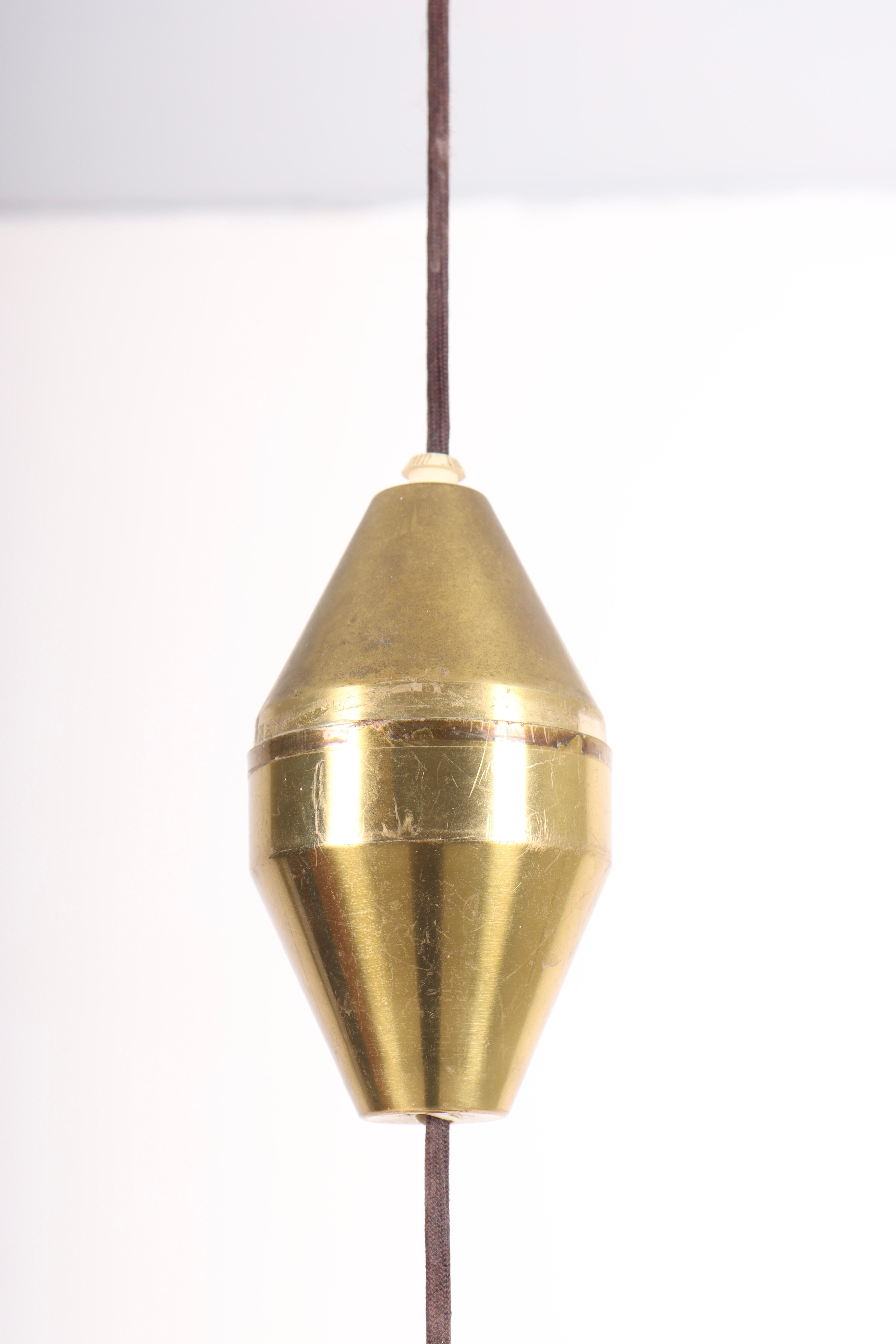 Scandinavian Modern Midcentury Pendant in Brass by Frits Schlegel, Danish Design, 1960s For Sale