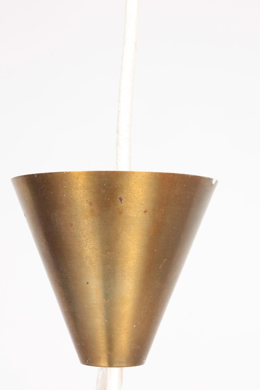 Midcentury Pendant in Brass by Frits Schlegel, Danish Design, 1960s In Good Condition For Sale In Lejre, DK