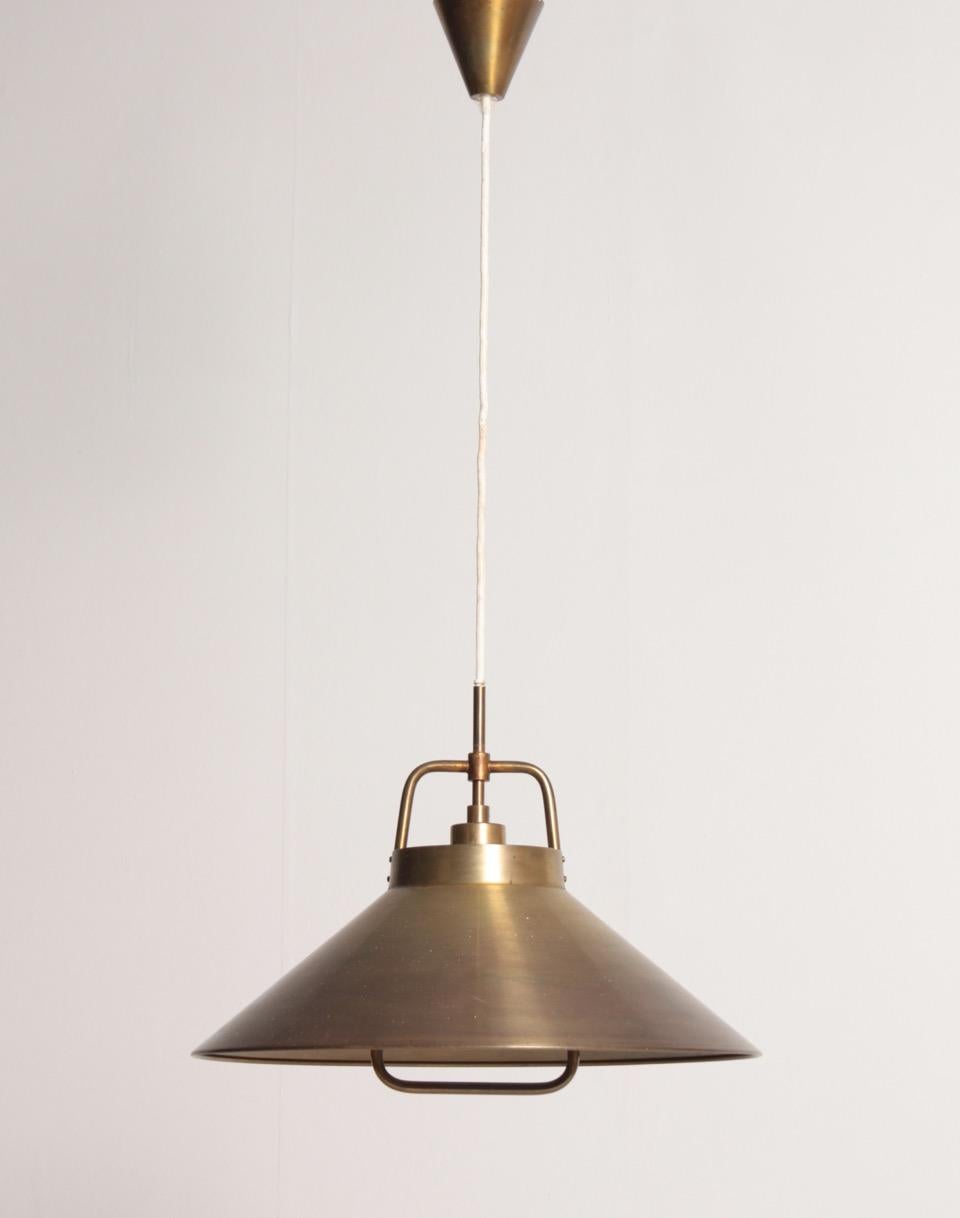 Midcentury Pendant in Brass by Frits Schlegel, Danish Design, 1960s For Sale 2