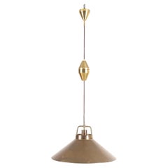 Midcentury Pendant in Brass by Frits Schlegel, Danish Design, 1960s