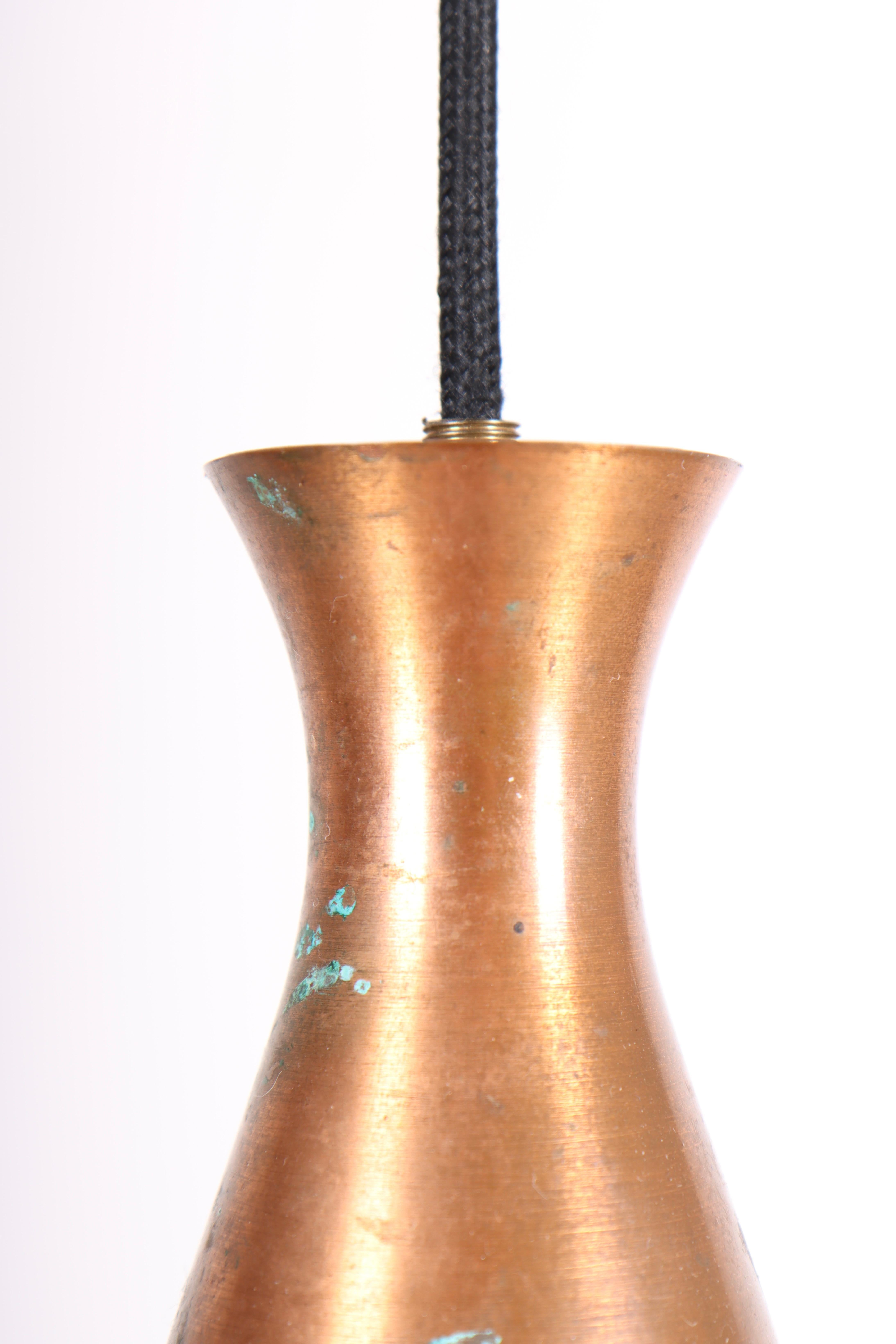 Mid-20th Century Midcentury Pendant in Copper, Made in Denmark 1960s For Sale
