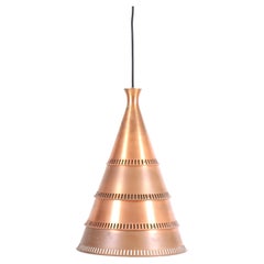 Midcentury Pendant in Copper, Made in Denmark 1960s