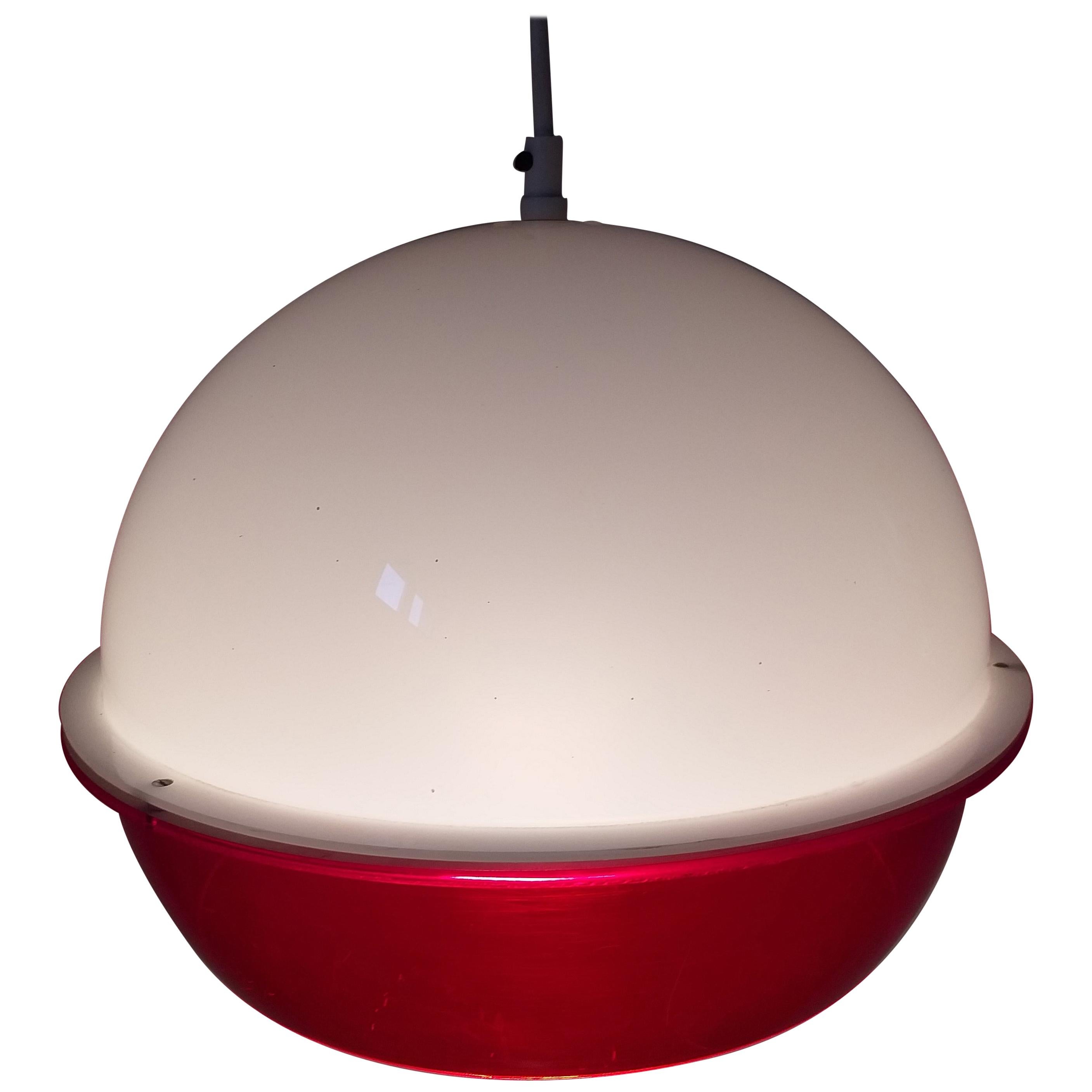 Midcentury Pendant in Style Harvey Guzzini, Space Age, Italy, 1970s For Sale
