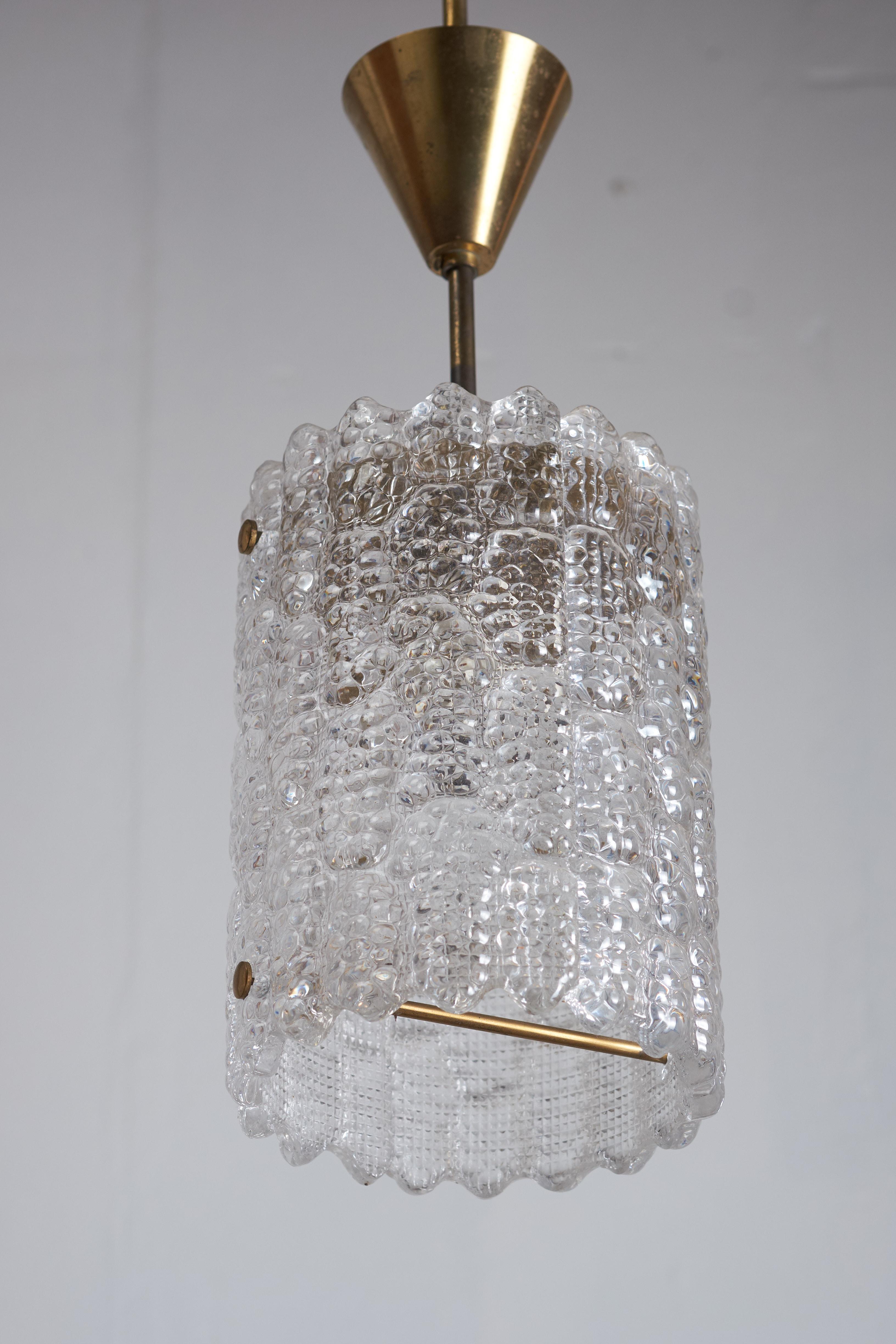 Midcentury Pendant Lamp by Carl Fagerlund for Orrefors For Sale 5
