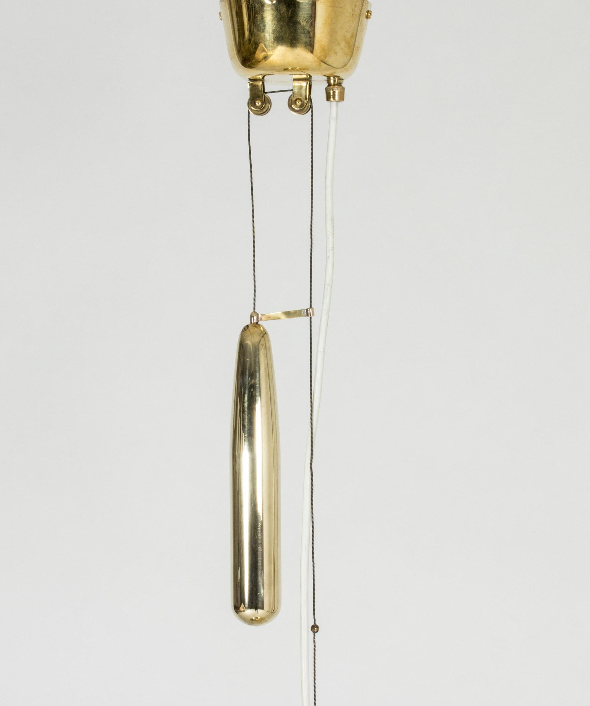 Brass Midcentury Pendant Lamp by Paavo Tynell