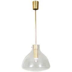 Midcentury Pendant Light by Glashütte Limburg Germany, 1970s