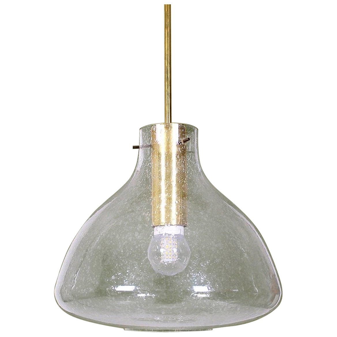 Midcentury Pendant Light by Glashütte Limburg Germany, 70s