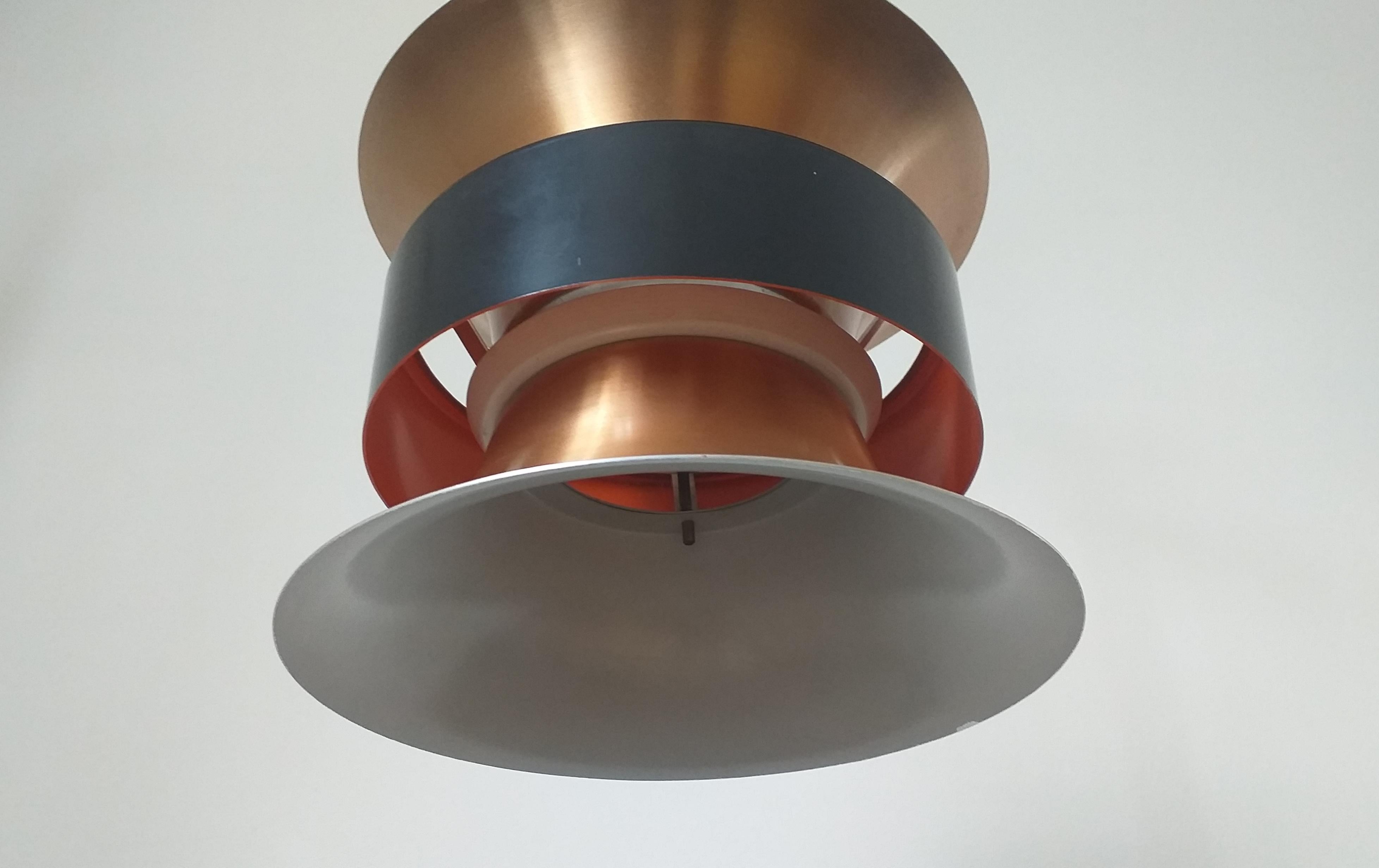 Midcentury Pendant Light Designed by Carl Thore, 1970s For Sale 2