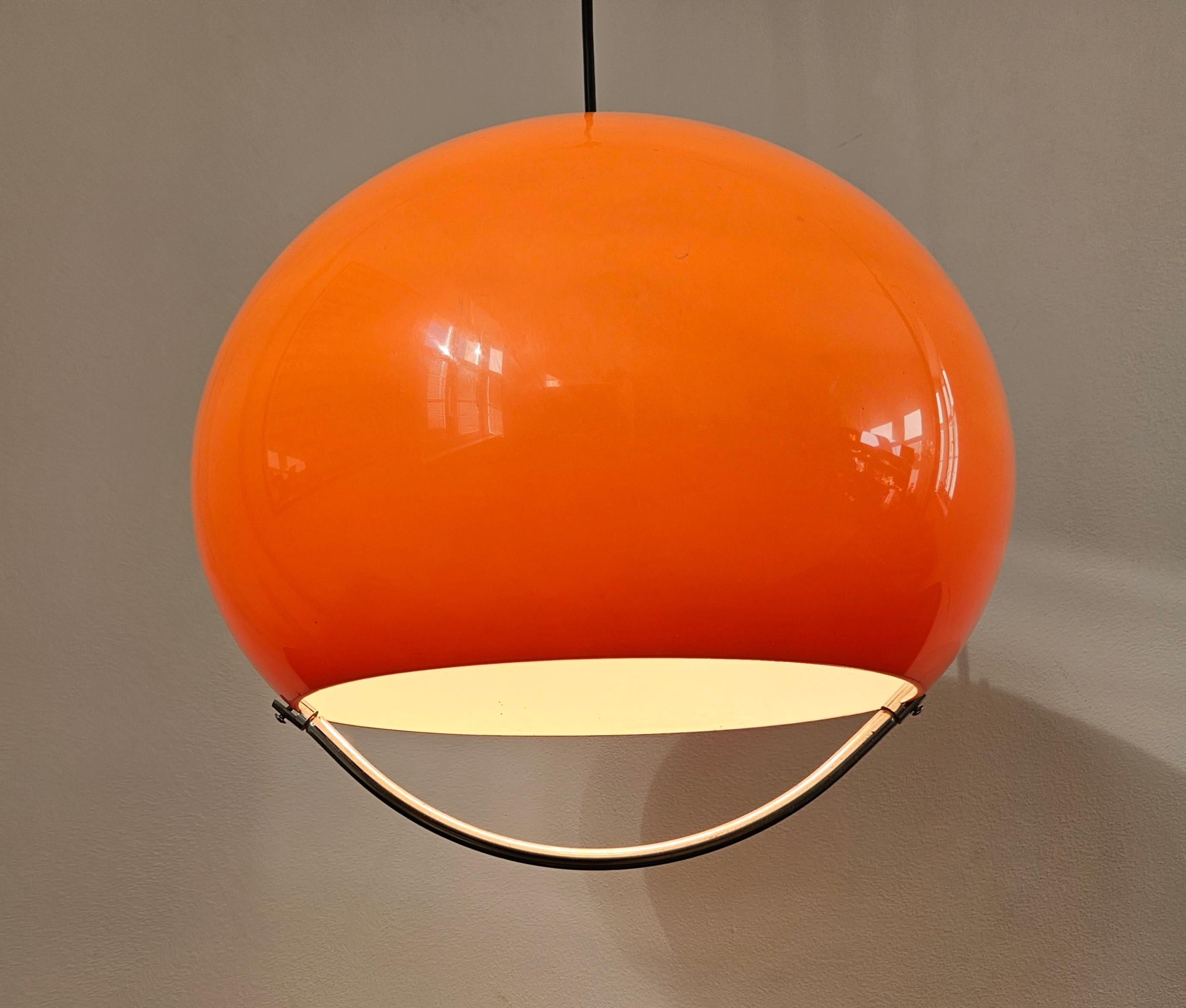 Midcentury Pendelleuchte Meblo, Harvey Guzzini, Space Age, Italien, 1970er Jahre im Angebot 5