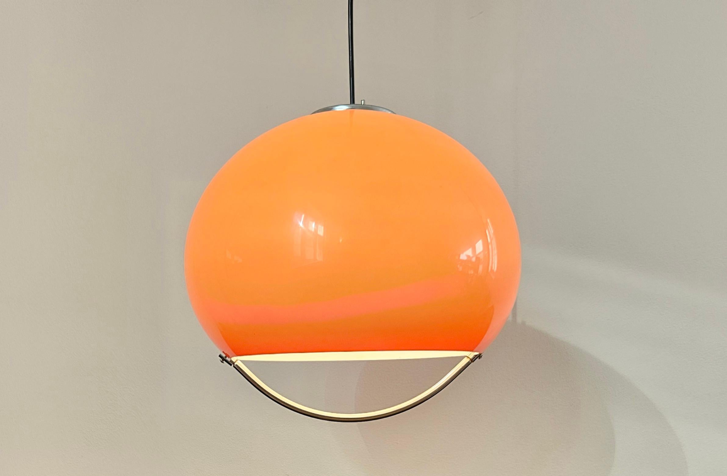 Midcentury Pendelleuchte Meblo, Harvey Guzzini, Space Age, Italien, 1970er Jahre im Angebot 11