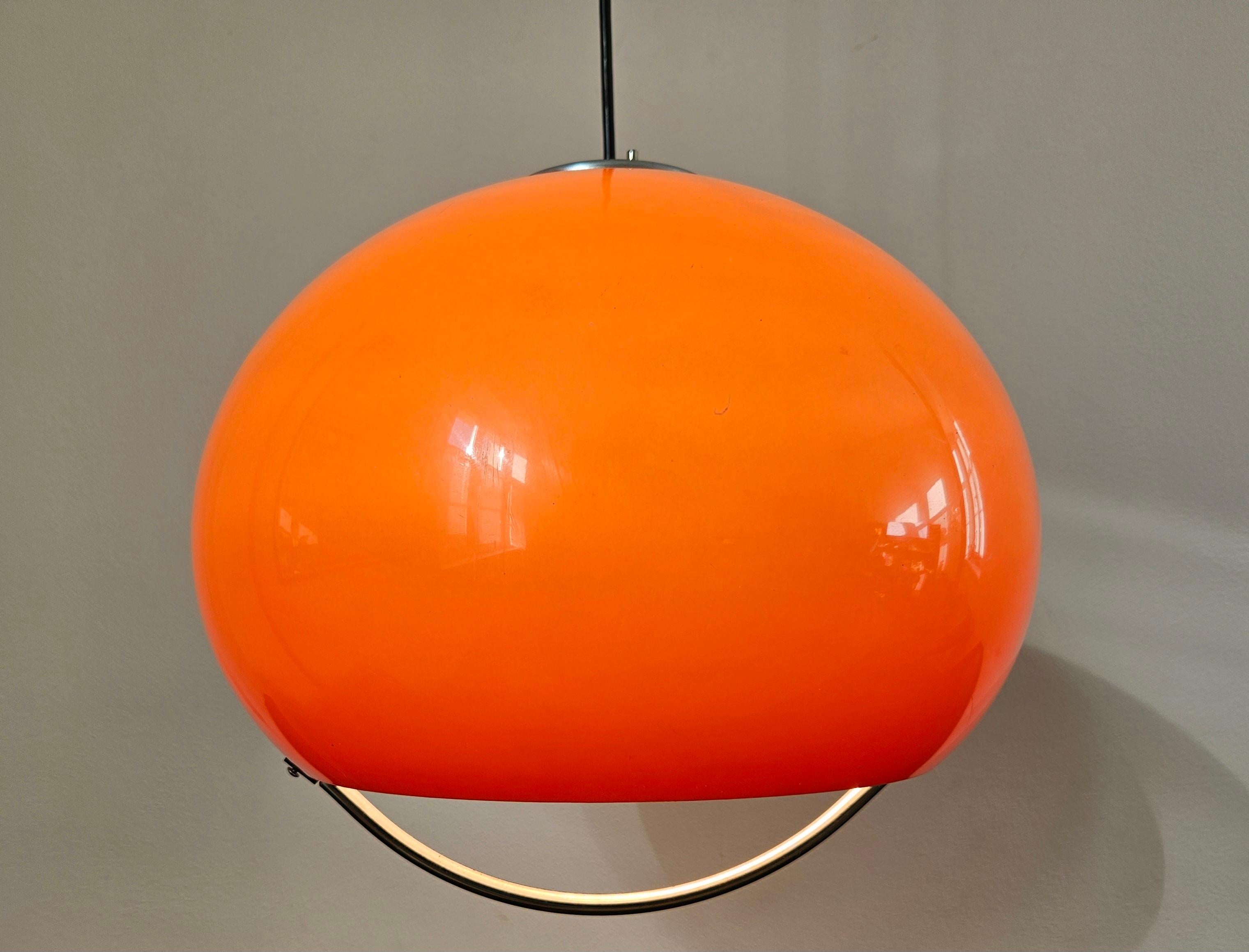 Midcentury Pendelleuchte Meblo, Harvey Guzzini, Space Age, Italien, 1970er Jahre im Angebot 12