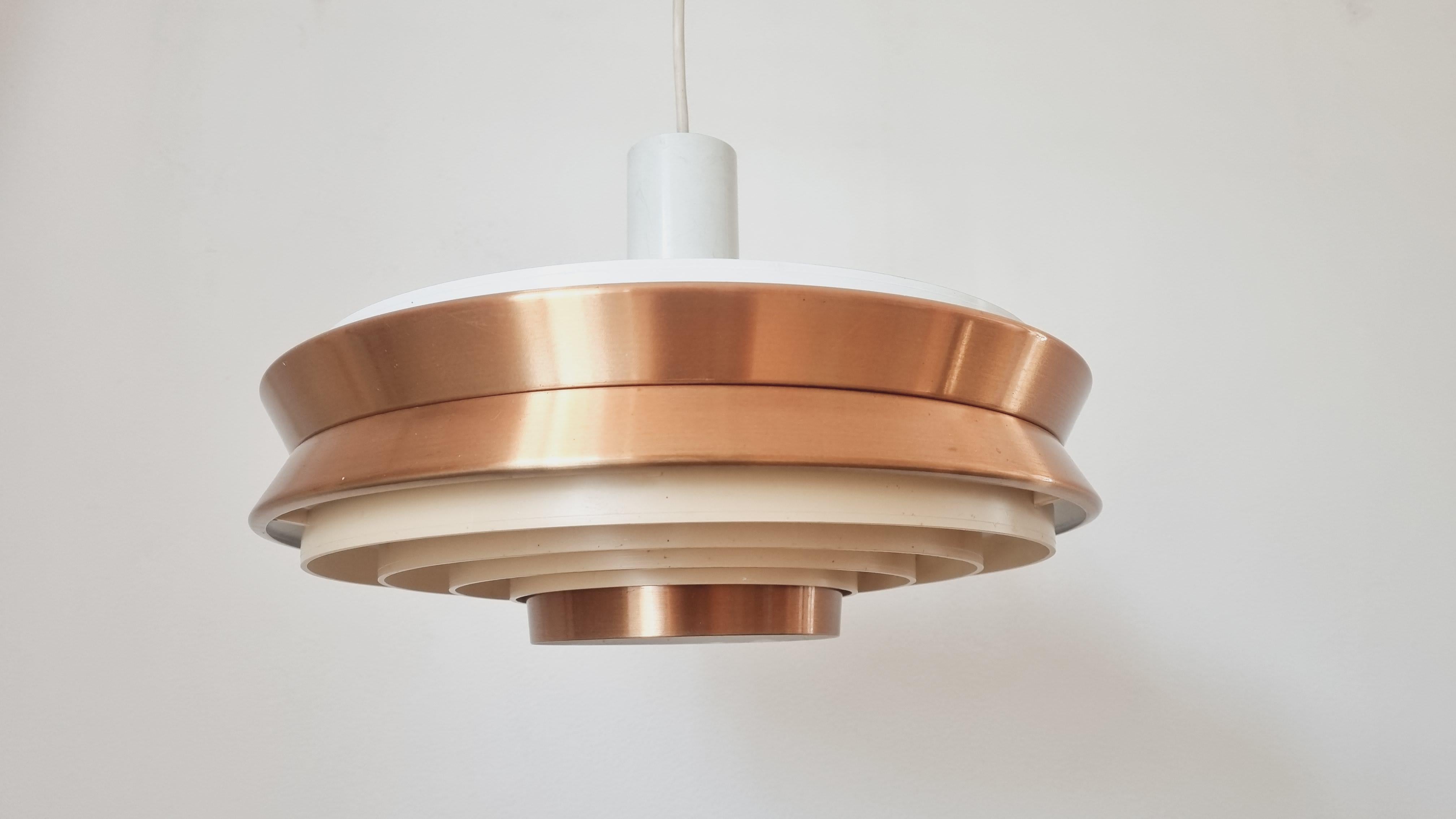 Midcentury Pendant UFO in style of Jo Hammerborg, Denmark, 1970s In Good Condition For Sale In Praha, CZ