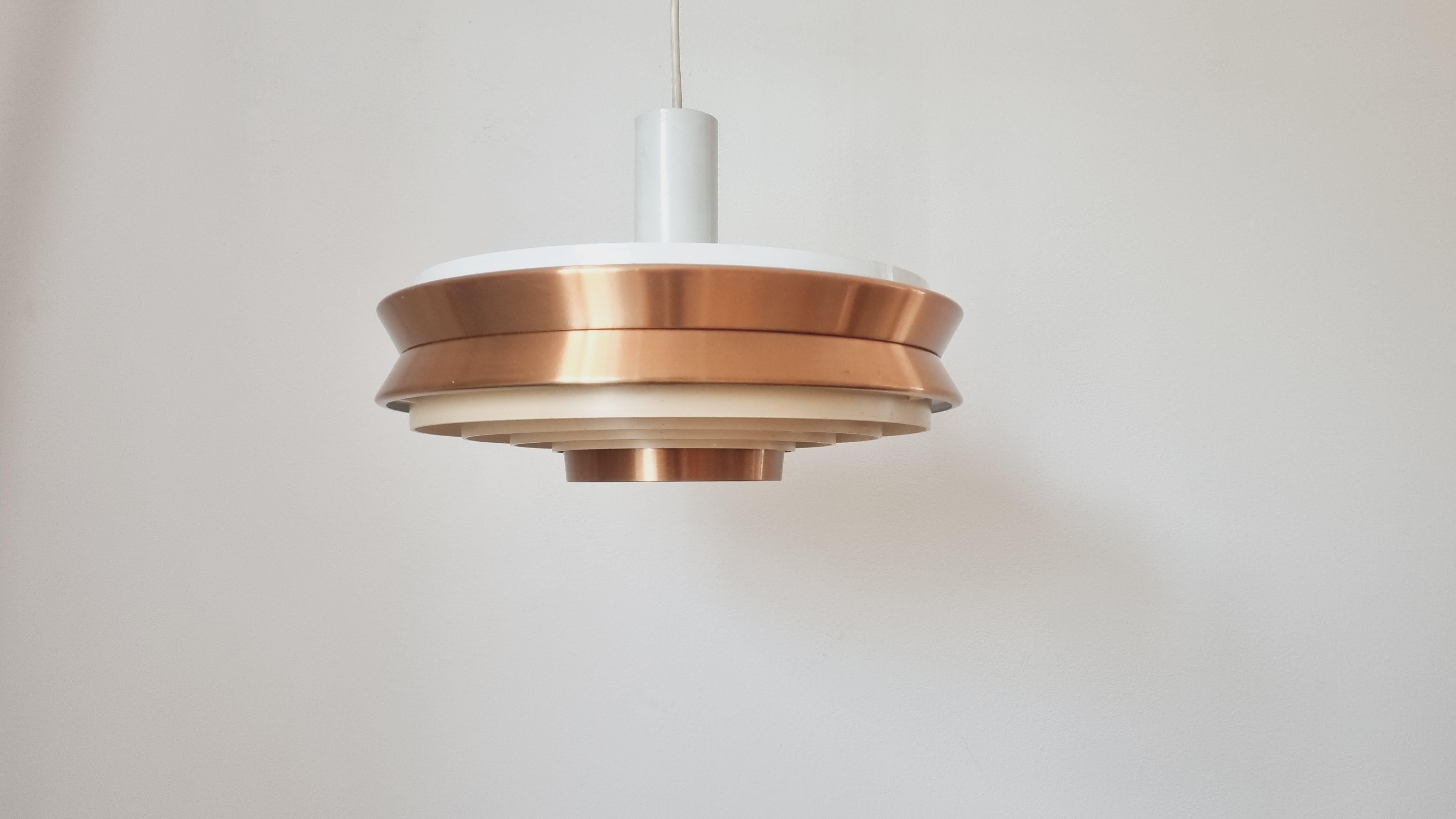 Midcentury Pendant UFO in style of Jo Hammerborg, Denmark, 1970s For Sale 1