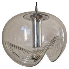 Midcentury Pendant "Wave" by Koch and Lowy for Peill & Putzler, 1960s