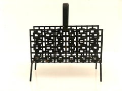 Midcentury Perforated Metal Letter Holder