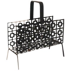 Vintage Midcentury Perforated Metal Letter Holder