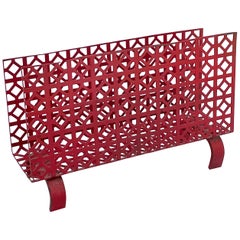 Midcentury Perforated Metal Letter Holder