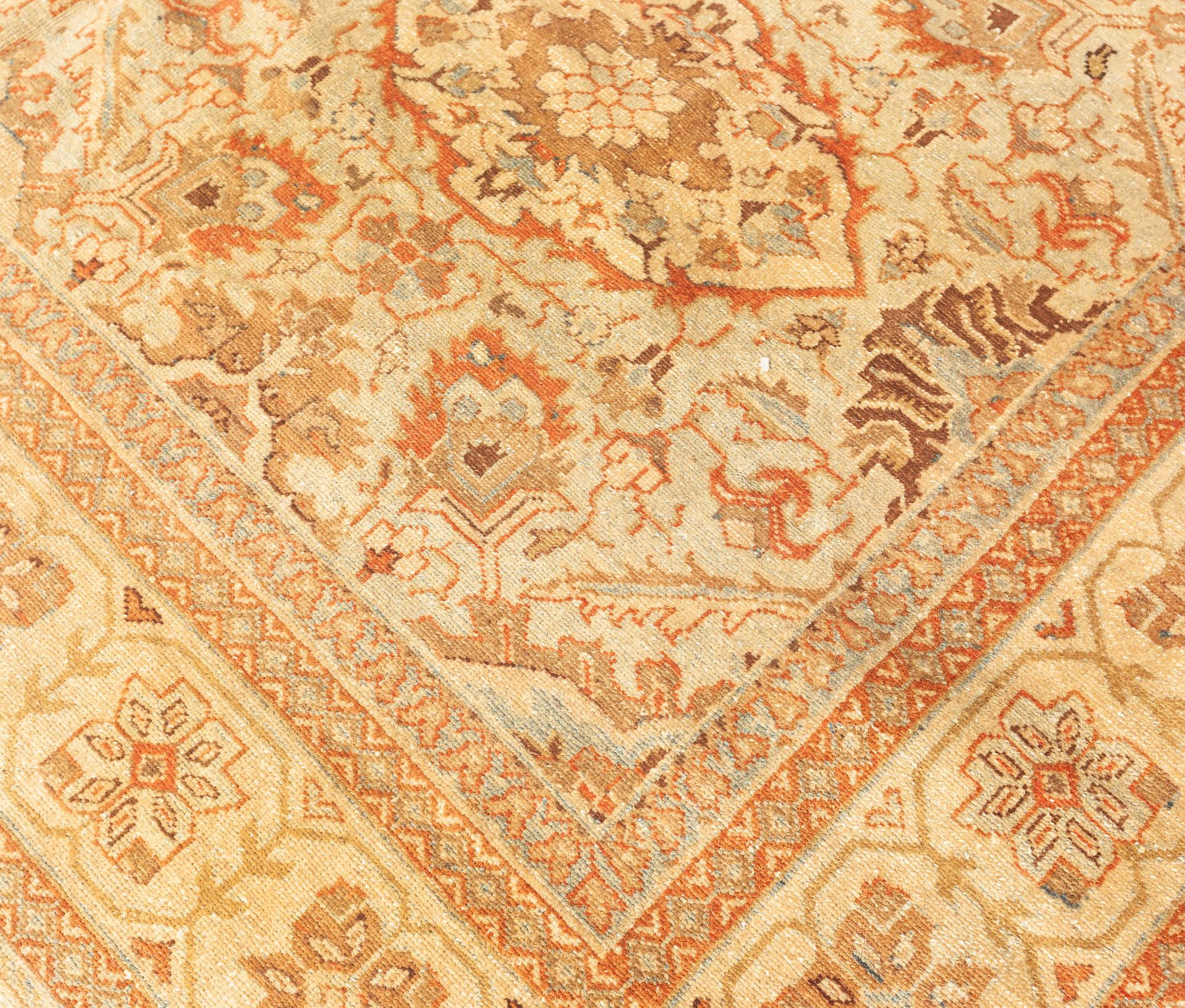 Noué à la main Tapis persan Sultanabad Botanic fait à la main Doris Leslie Blau, milieu du siècle dernier en vente