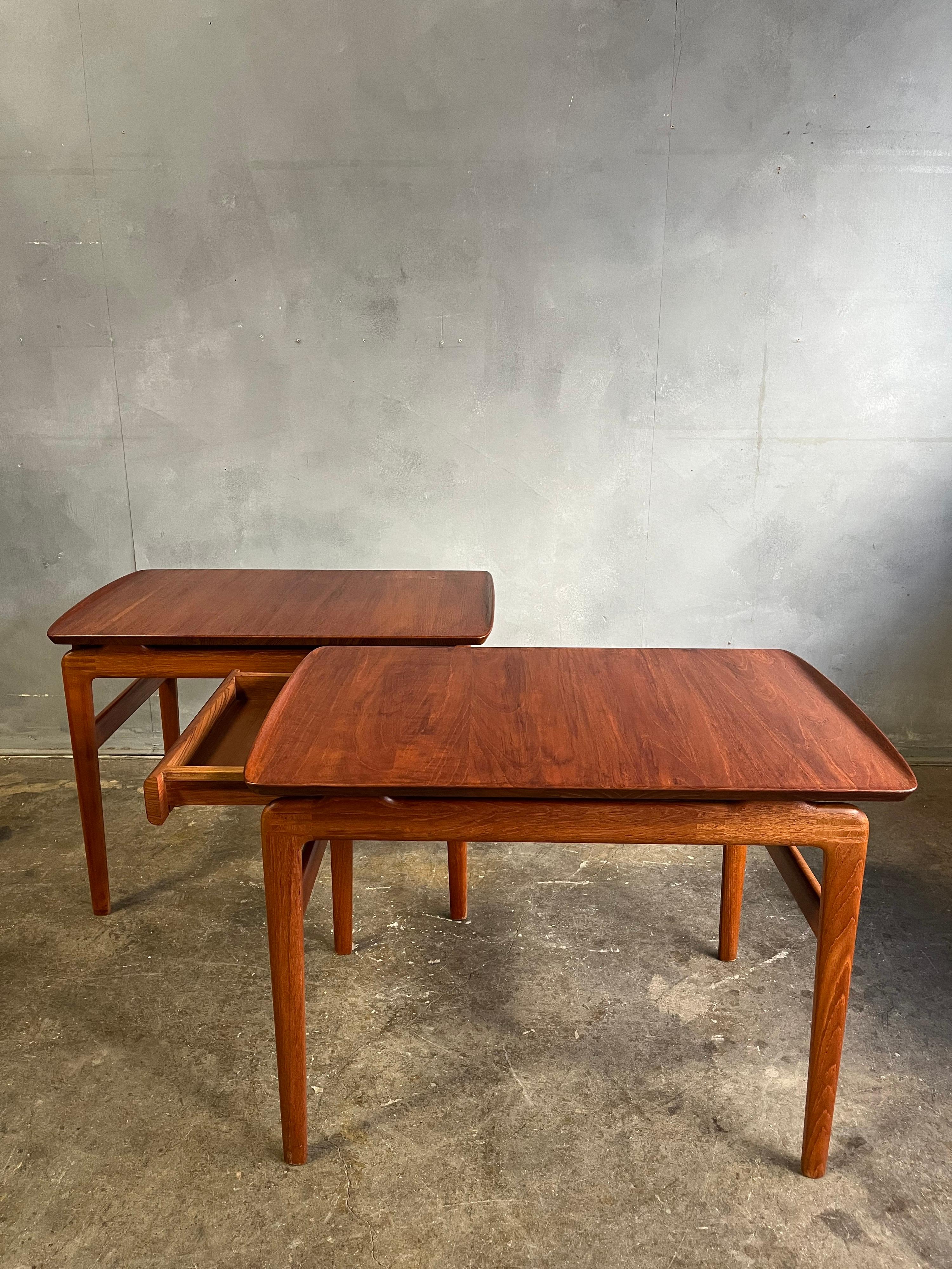 Pair of Superb Midcentury Peter Hvidt & Orla Mølgaard-Nielsen Tables In Good Condition In BROOKLYN, NY