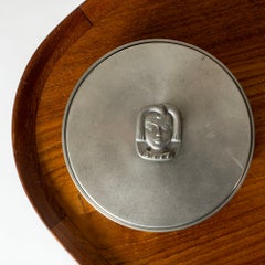 Zinnkrug mit Spiegel aus der Jahrhundertmitte, Schweden, 1973