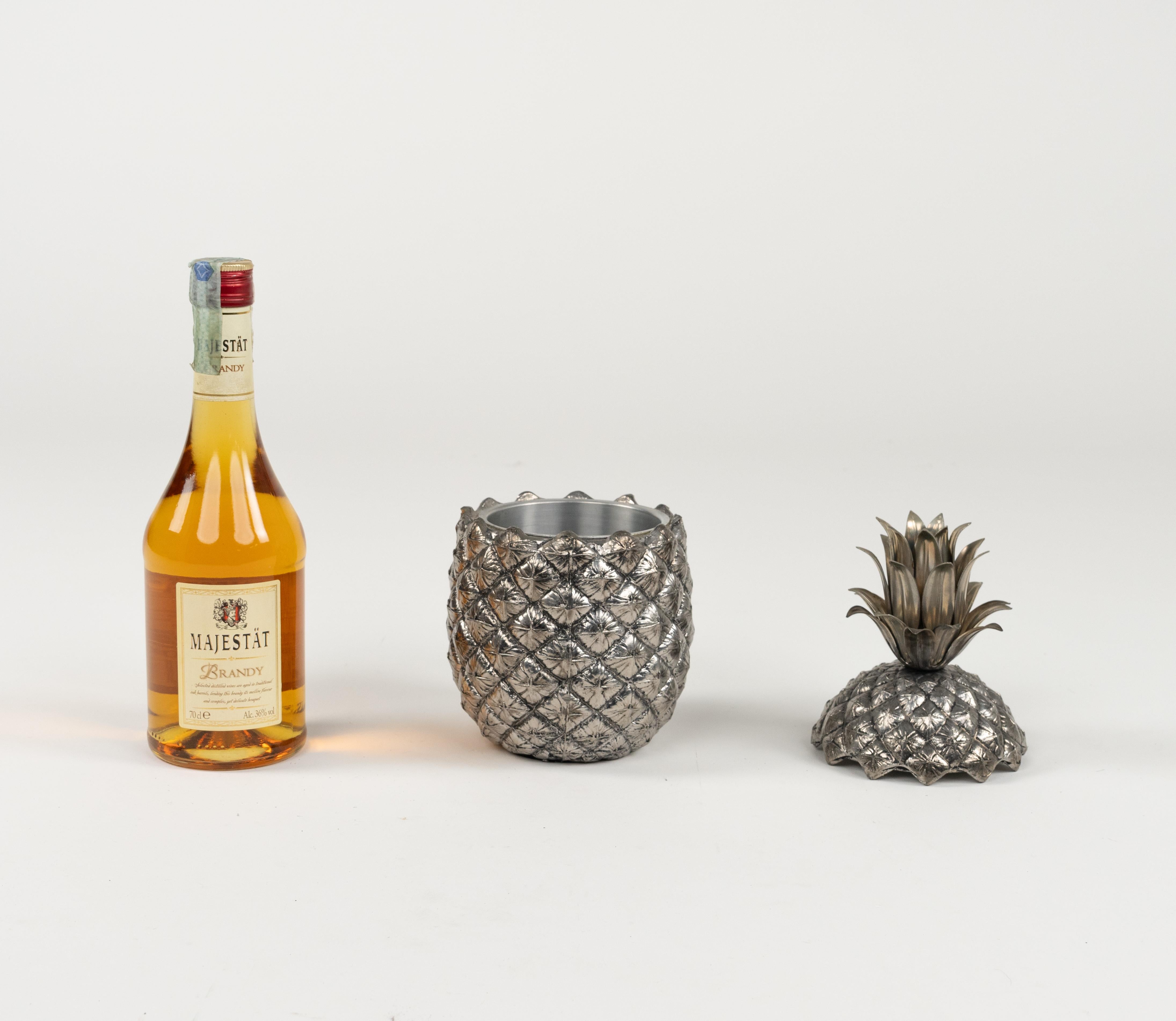 Midcentury Pewter Pineapple Form Ice Bucket by Mauro Manetti Italy, 1960s For Sale 3
