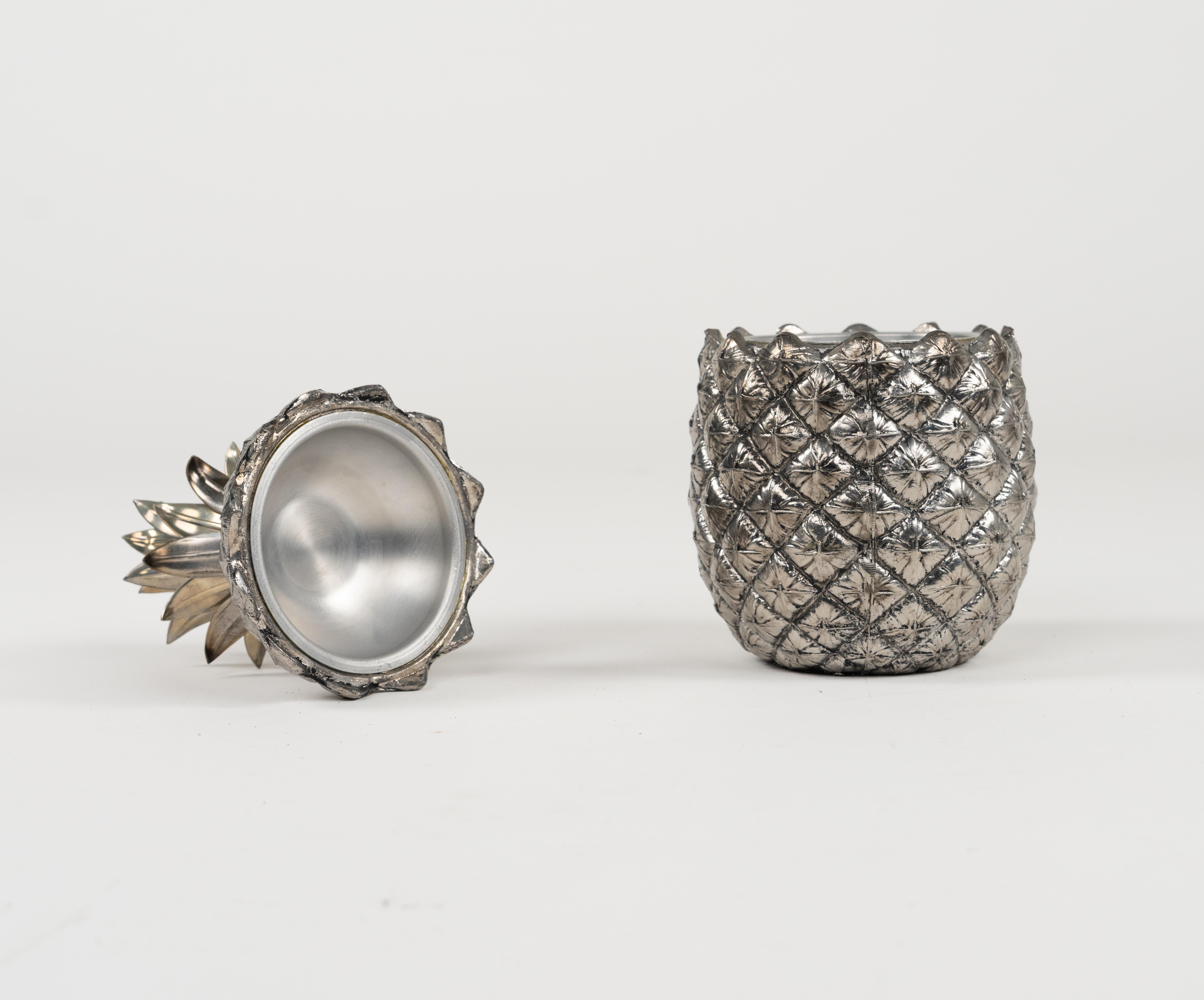 Midcentury Pewter Pineapple Form Ice Bucket by Mauro Manetti Italy, 1960s For Sale 6