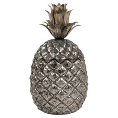 Retro Midcentury Pewter Pineapple Form Ice Bucket by Mauro Manetti Italy, 1960s