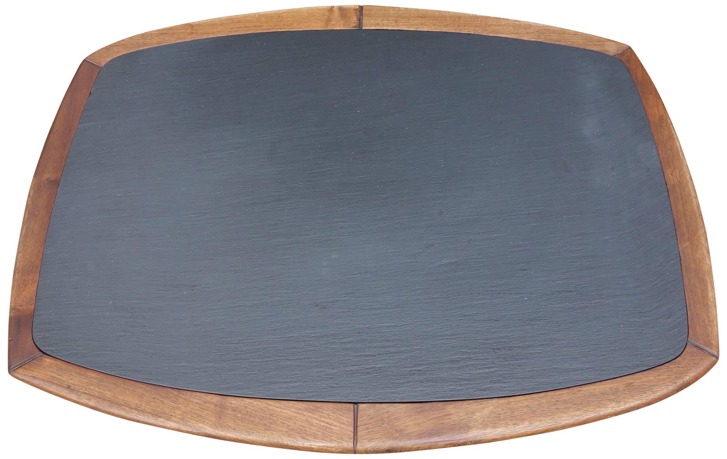 Slate Midcentury Phillip Lloyd Powell End or Side Table For Sale
