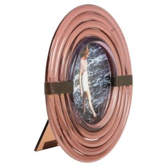 Cornice per quadri di metà secolo in lucite e ottone di Ferdinando Loffredo, Italia anni '70