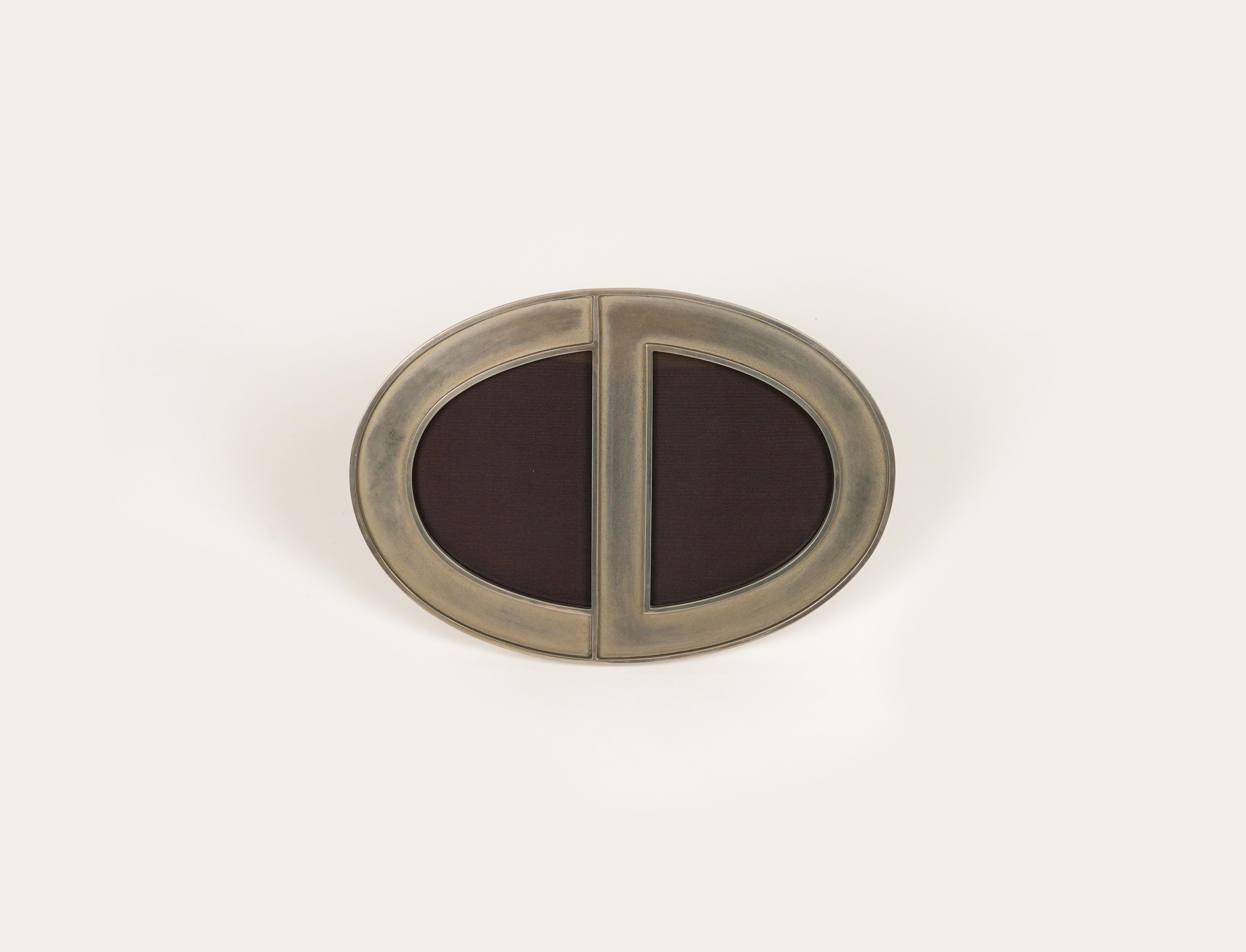 Bilderrahmen aus Stahl aus der Mitte des Jahrhunderts, Christian Dior zugeschrieben, Italien 1970er Jahre (Metall) im Angebot