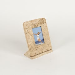 Midcentury Picture Frame in Travertine Fratelli Mannelli Style, Italy 1970s