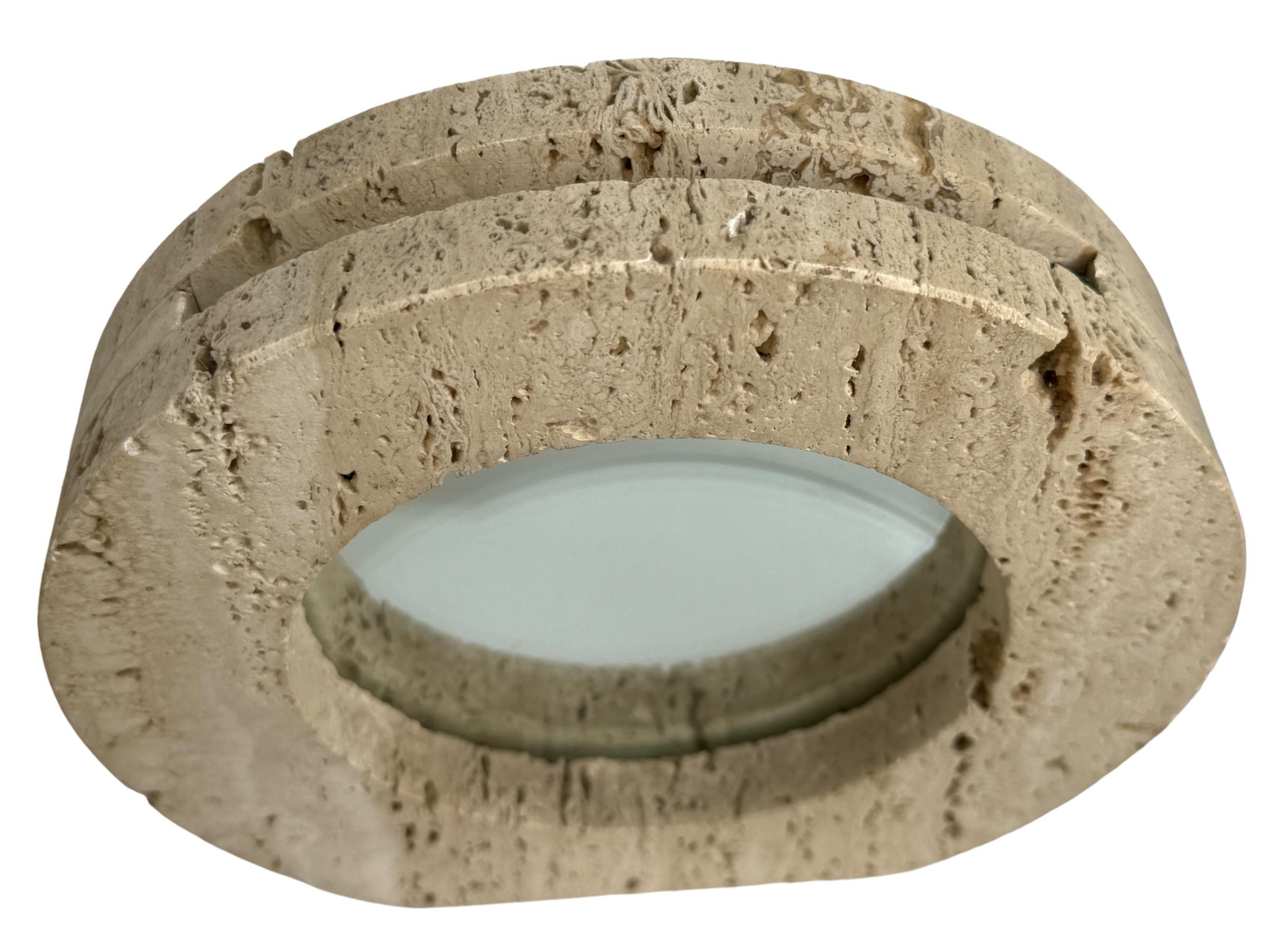 Midcentury Picture Frame Travertine Marble by Fratelli Mannelli, Italy 1970s For Sale 3