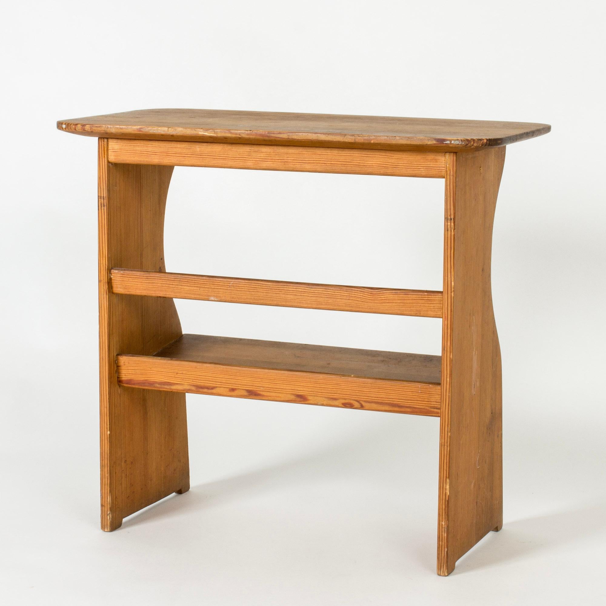 Mahogany Midcentury Pine Console by Carl Malmsten, Sweden, 1930s