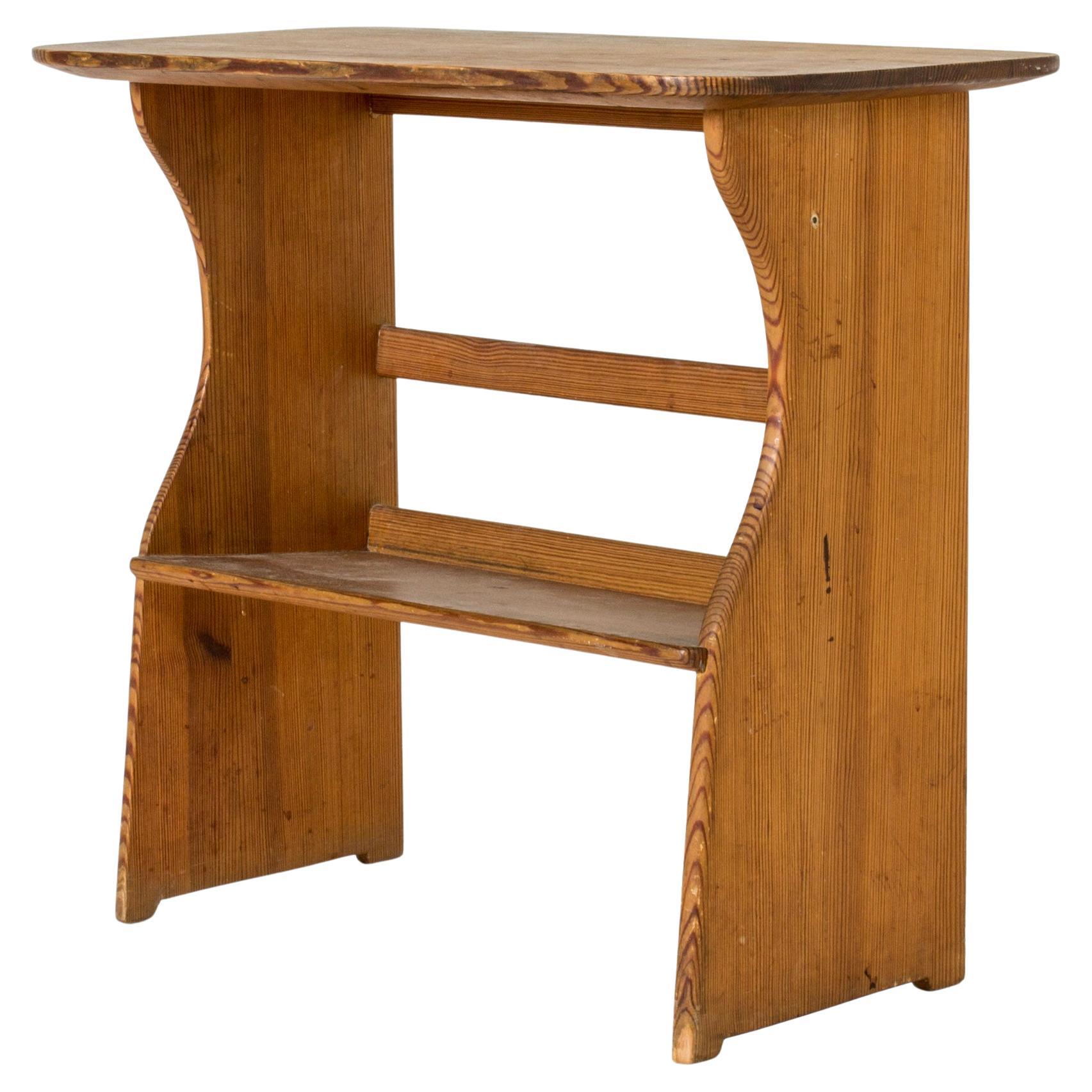 Midcentury Pine Console by Carl Malmsten, Sweden, 1930s