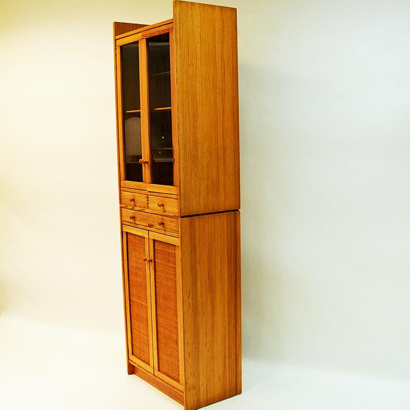 Glass Midcentury Pine Cupboard ‘Furubo’ by Yngve Ekström 1970s, Sweden
