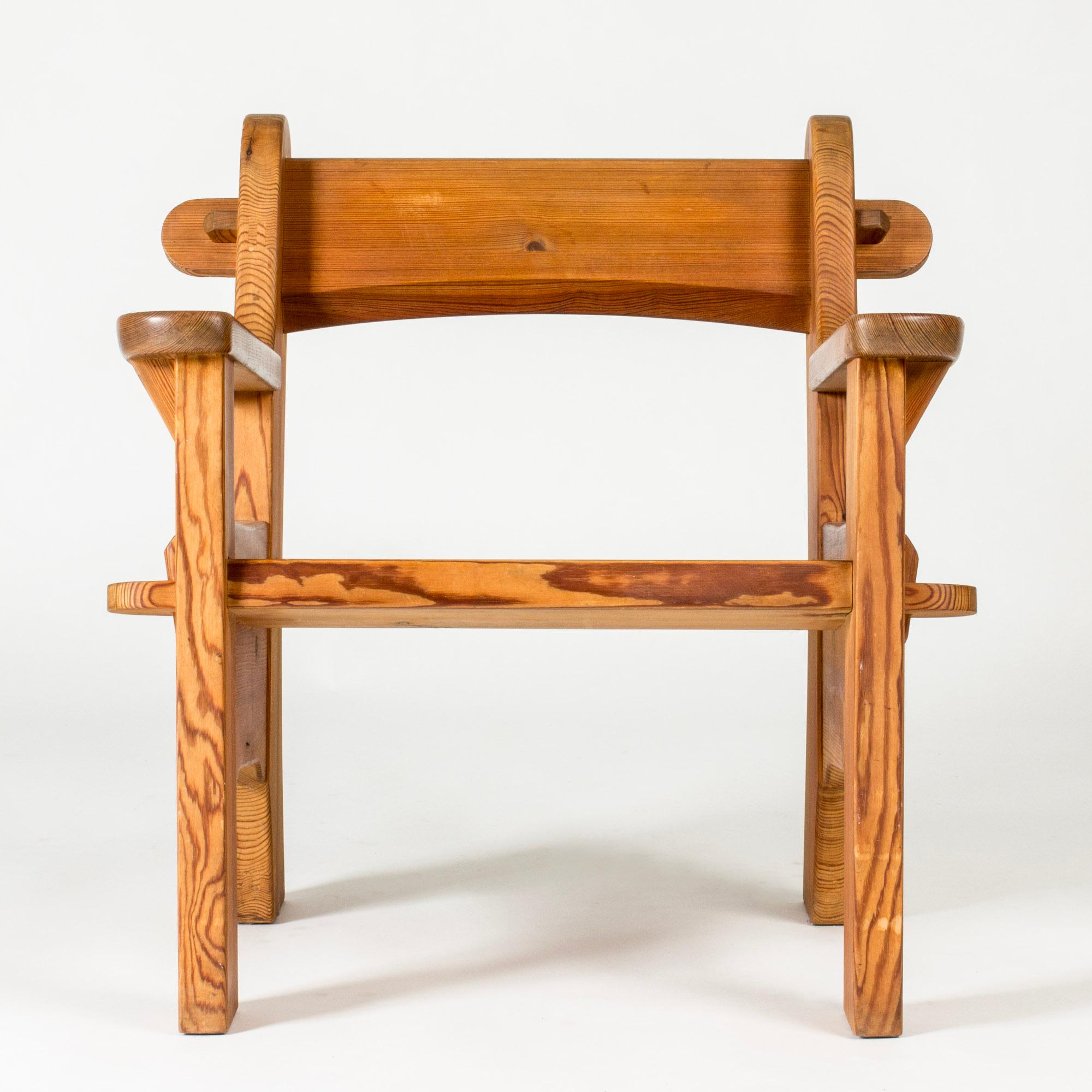 Midcentury pine lounge chair by David Rosén, NK, Sweden, 1950s For Sale 2