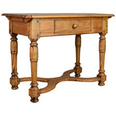 Midcentury Pine Side Table, French Provincial Country Kitchen Taste