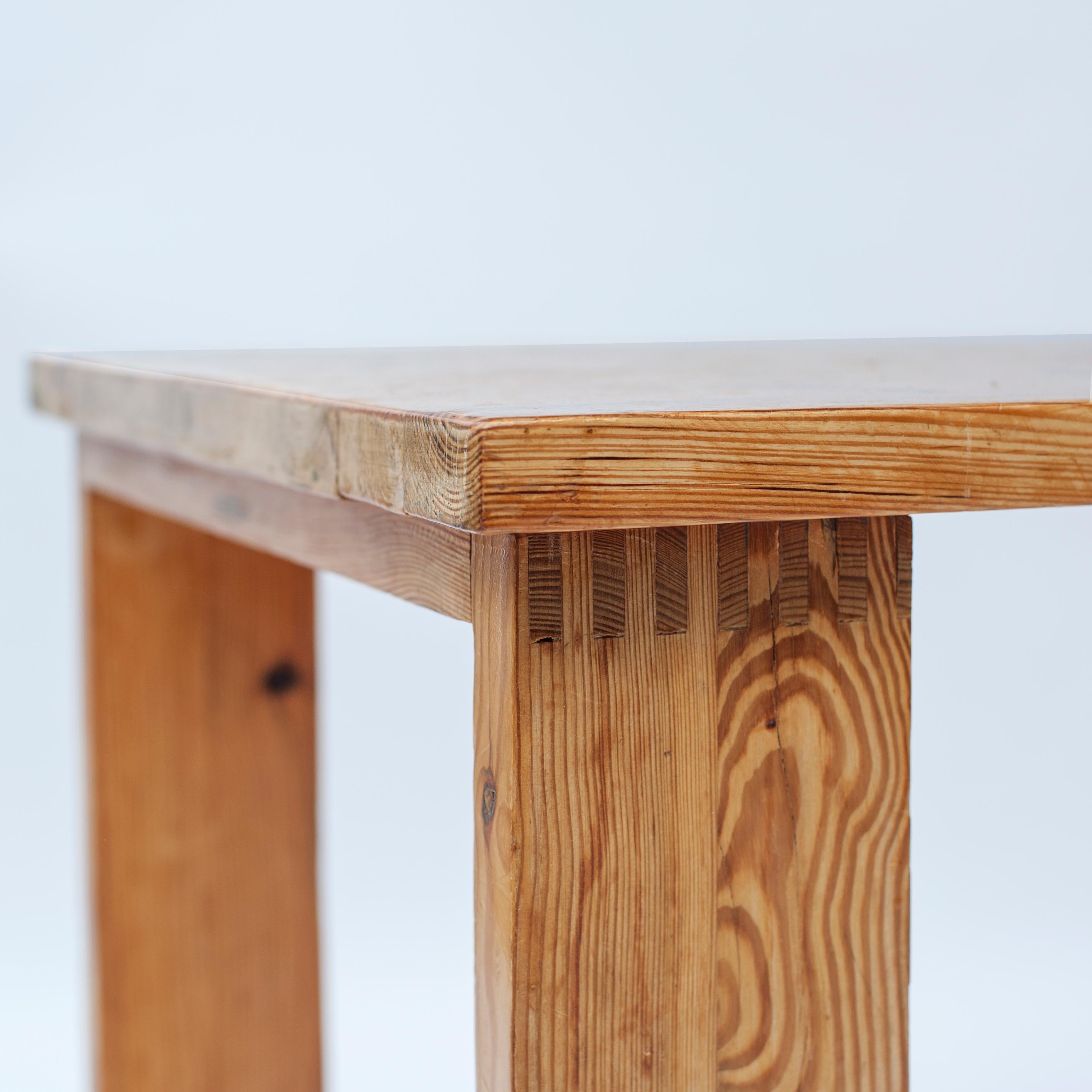 Midcentury Pine Table Designed by Ate Van Apeldoorn, 1970s In Good Condition In Hilversum, NL