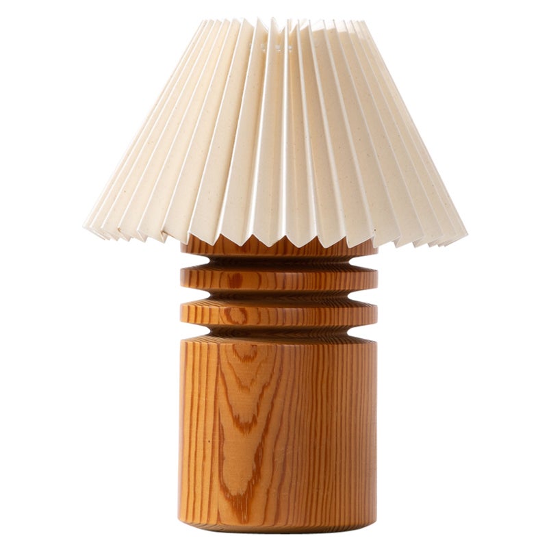 Lampe de table en pin du milieu du siècle, Suède, 1960