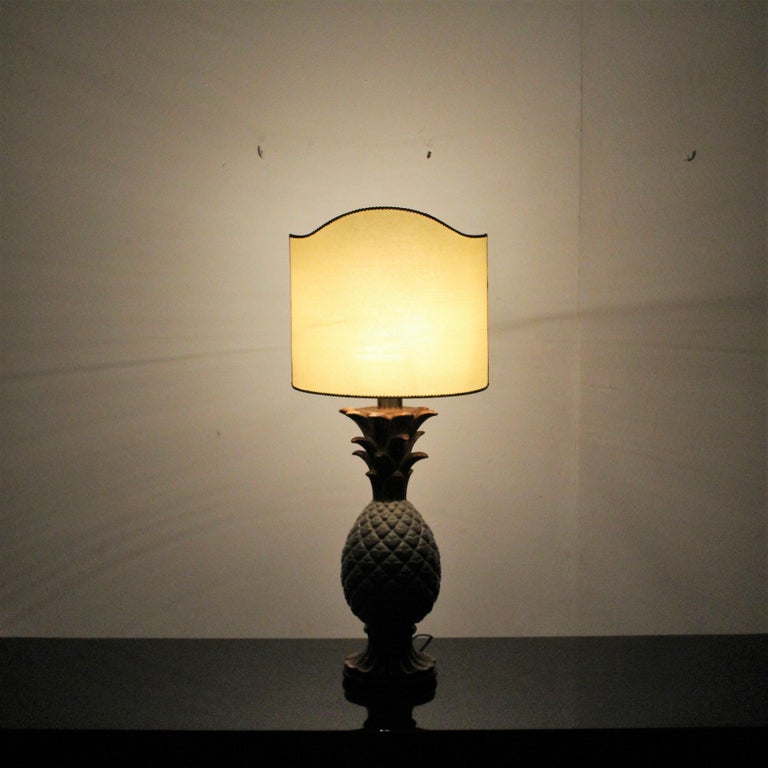 Mid-Century Pineapple White Porcelain Table Lamp by Zaccagnini, Italy 1960s 9