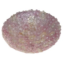 Vintage Midcentury Pink and gold Flower fixture