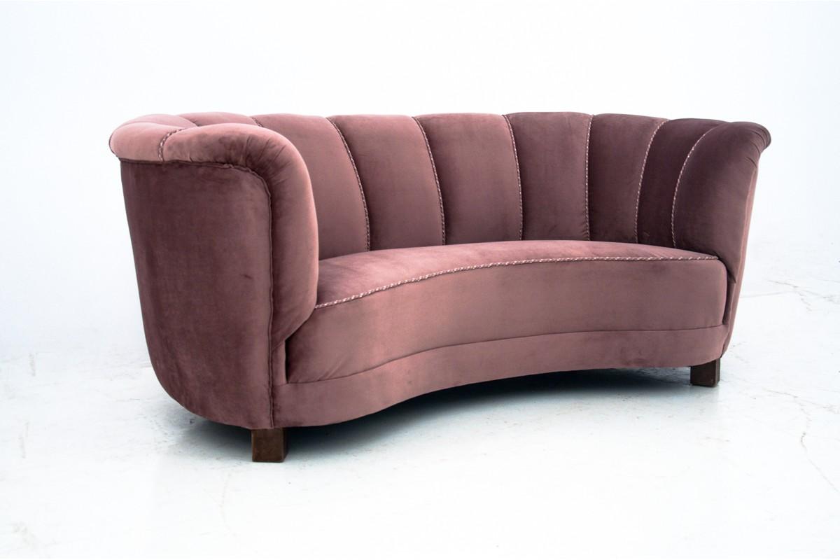 Midcentury Pink Banana Sofa, Danish Design, 1960s 1