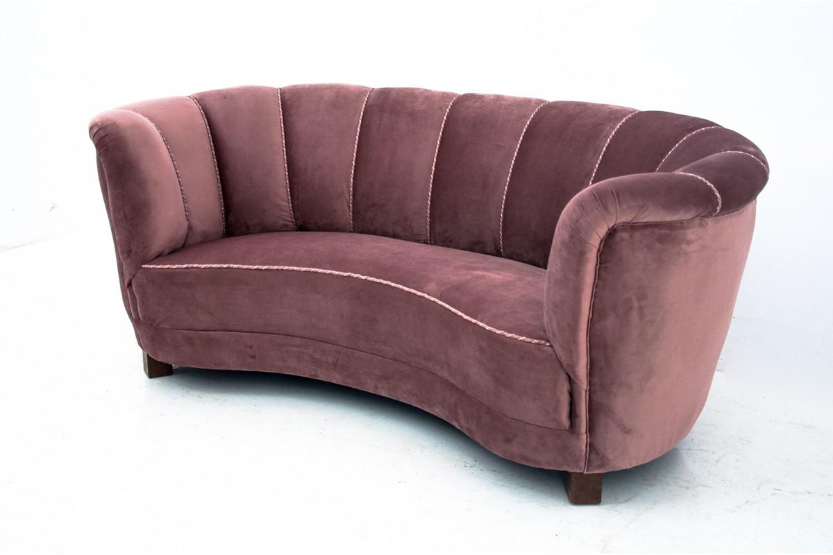 Midcentury Pink Banana Sofa, Danish Design, 1960s 2