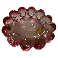 Midcentury Pink Glass Bowl, 1970s