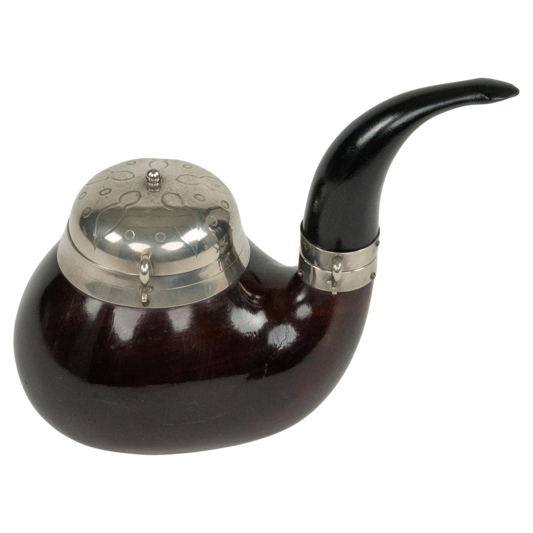 Midcentury "Pipe" Tobacco Holder Box by Aldo Tura for Macabo, Italy 1950s