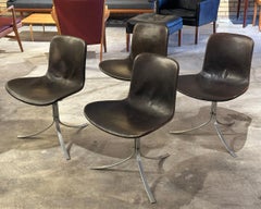 Midcentury PK 9 esszimmerstühle von Poul Kjærholm, E. Kold Christensen, Dänemark