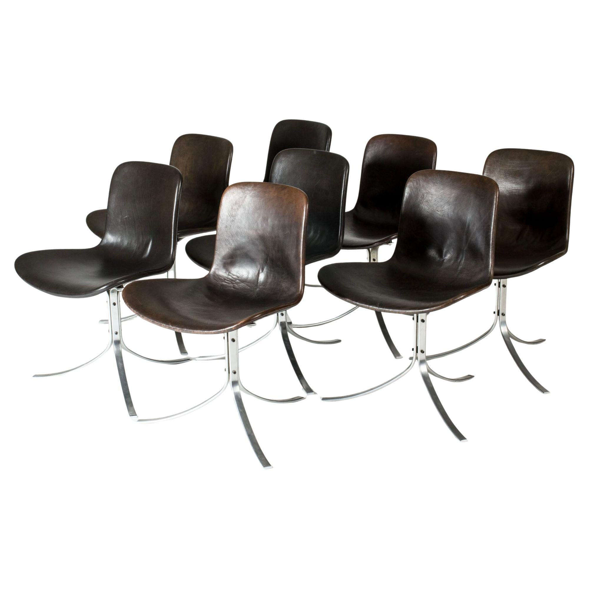 Midcentury “PK 9” dining chairs by Poul Kjærholm, E. Kold Christensen, Denmark